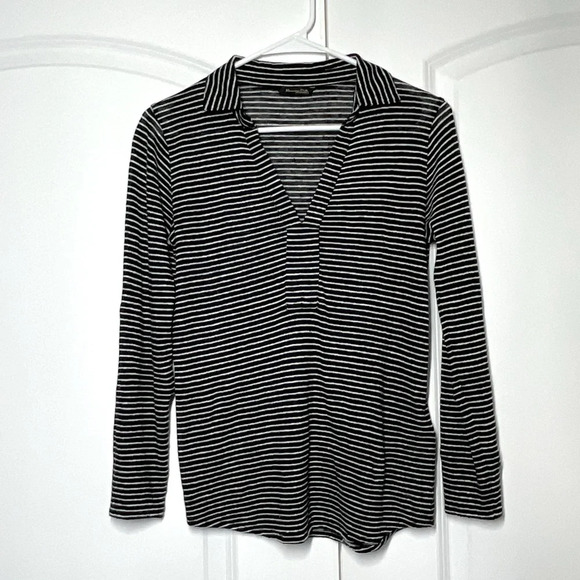 Massimo Dutti 100% Linen Polo Style Long Sleeves - Picture 6 of 9